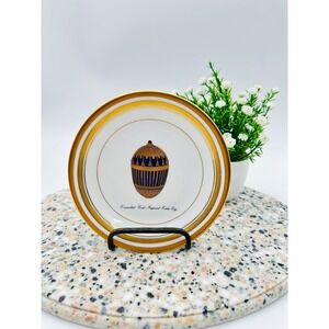 Faberge Enamelled Gold Imperial Easter Egg Porcelain Collector Plate 6"